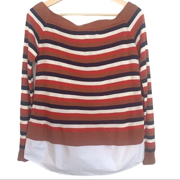 English Factory 100% Viscose Striped Faux Layered - Picture 6 of 7